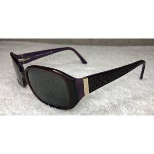SAKS FIFTH AVENUE 61/S Dark Purple Cat-Eye Womens Sunglasses Frames 53-16-130